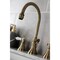 Kingston Brass KS2983BPL Widespread Bathroom Faucet with Brass Pop-Up, Antique Brass KS2983BPL - alternate 6